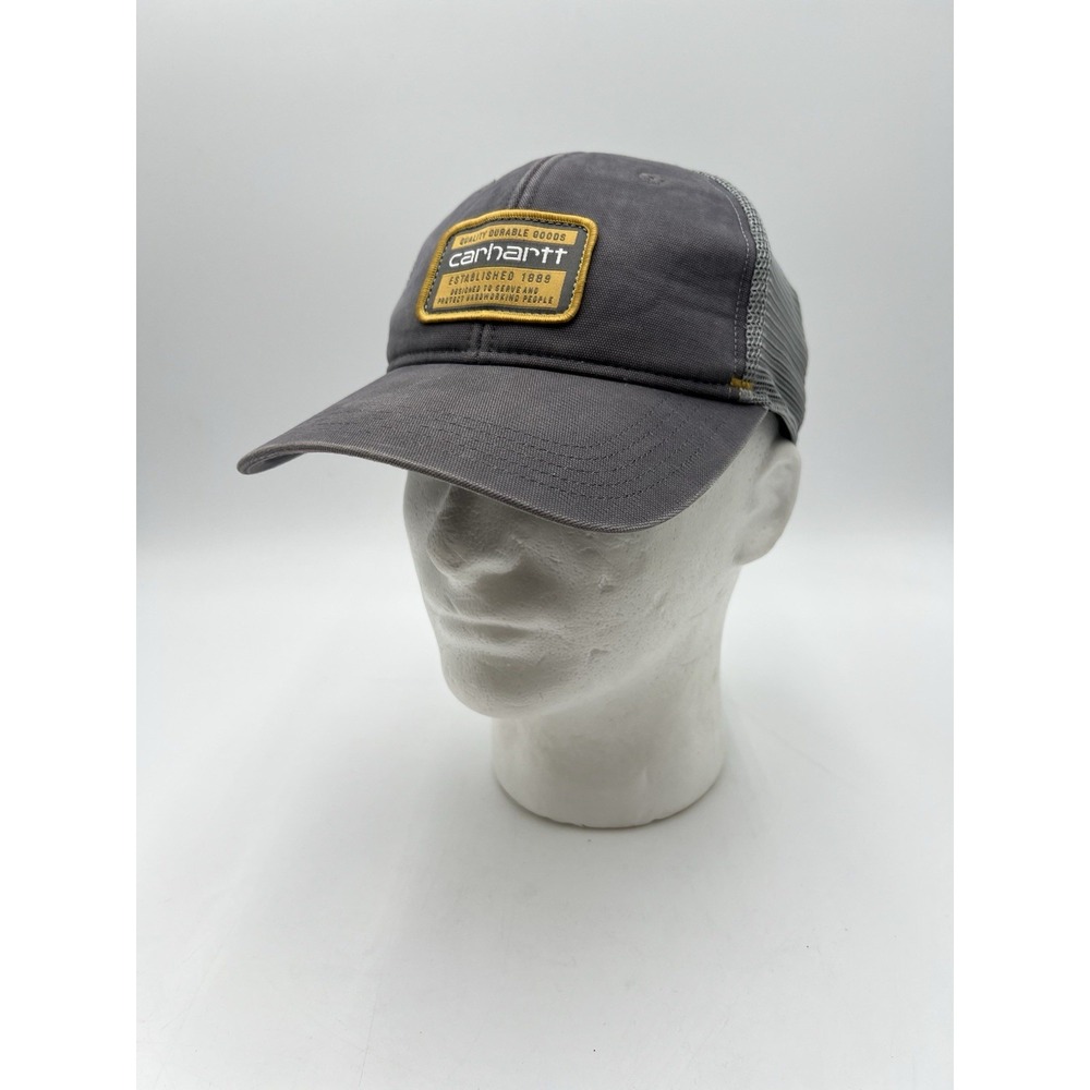 Carhartt Force Quick Dry Canvas Mesh Trucker Hat‎ Gray Snapback Patch Cap